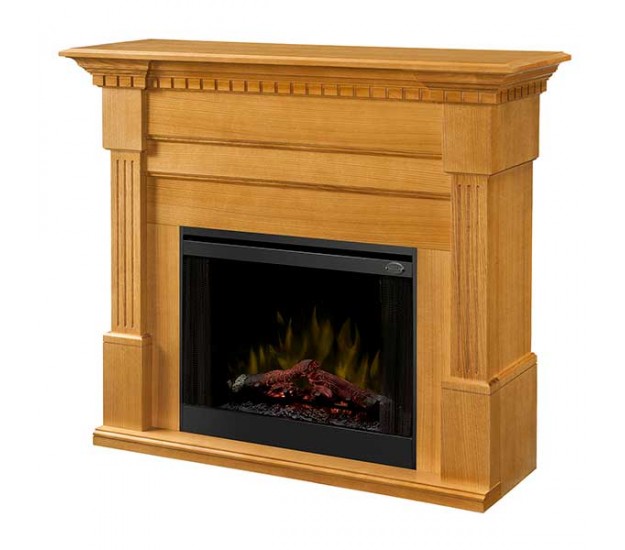 Dimplex Christina BuiltRite Fireplace Bundle with Rift Oak