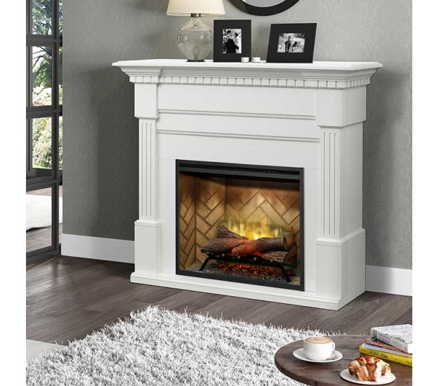 Dimplex Christina BuiltRite Fireplace Bundle with White Finish