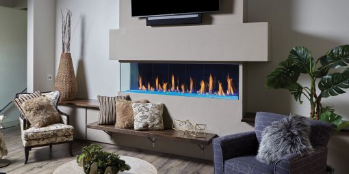 The DaVinci Collection Corner Linear Gas Fireplace 2